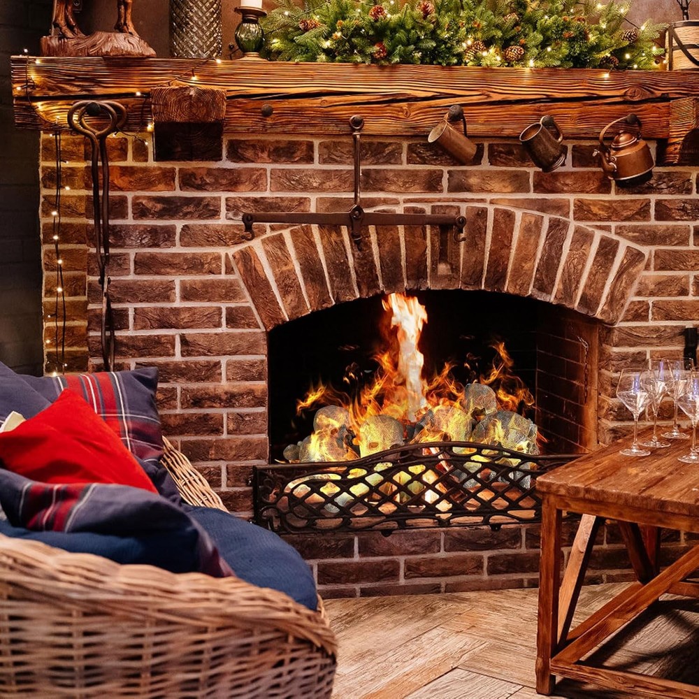 9 Pcs Ceramic Skulls for Fire Pit, Durable Reusable Fireproof Fire Pit Skull Log