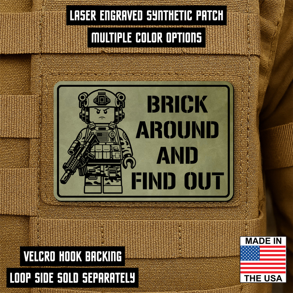 Tactical FAFO MiniFig Funny Morale Patch - 2"x3" Hook & Loop Plate Carrier Patch