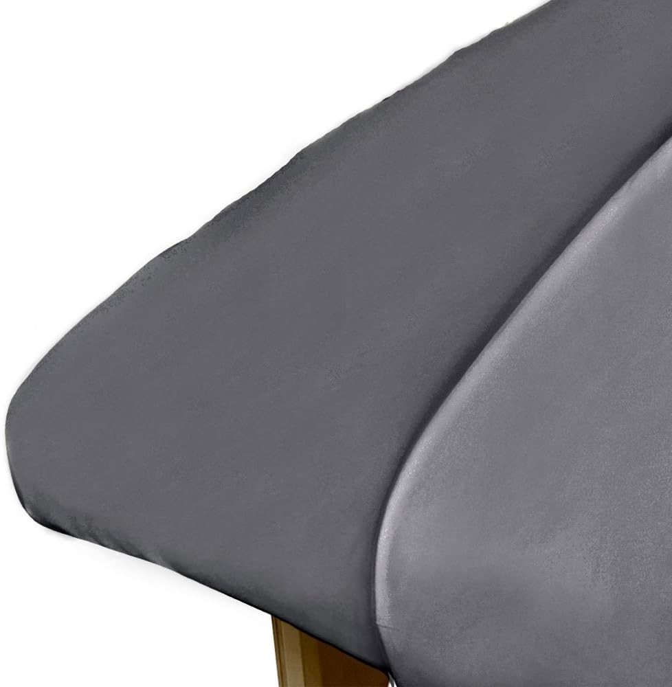240 Thread Count Microfiber Massage Table Sheet - Cool Grey, Ultra-Light
