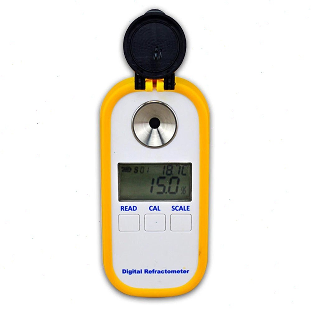 Digital Honey Sugar Refractometer Portable Brix Tester with Accuracy ± 0.2% Brix