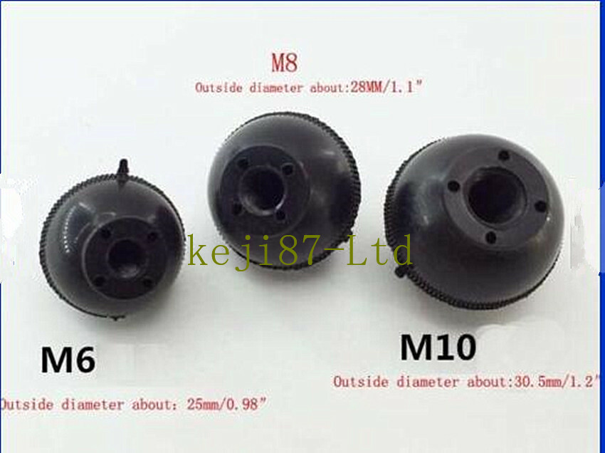 5pc Bridgeport Milling Machine Part Plastic Ball Knobs Machine Handles M10 M8 M6