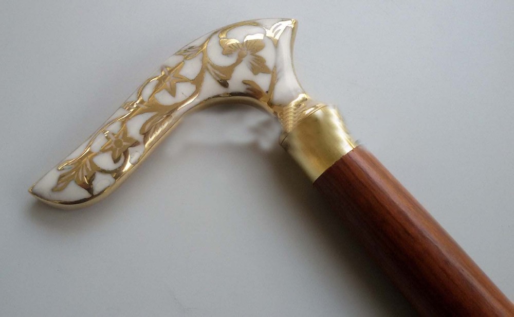 NAUTICAL BRASS HANDLE ANTIQUE NAUTICAL SOLID WALKING CANE 36"