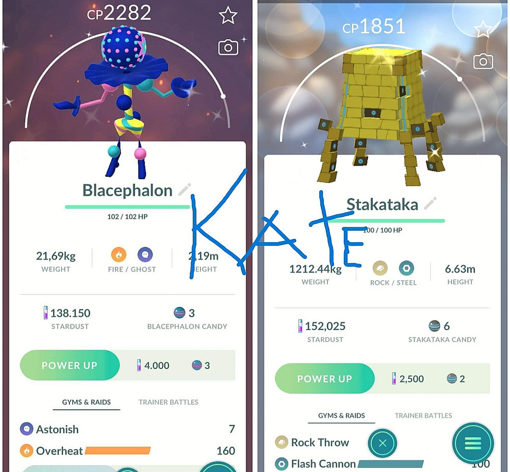 ✨Shiny Blacephalon, Shiny Stakataka ✨- PTC - Description