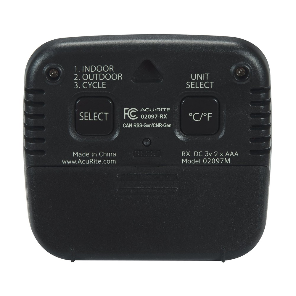 Wireless Thermometer Indoor Outdoor Humidity Sensor Black