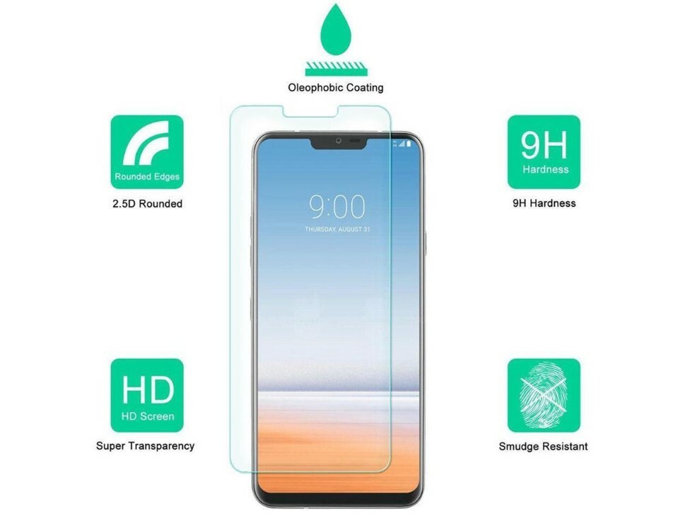 3Pack Premium Clear Tempered Glass Screen Protector For LG ThinQ G7