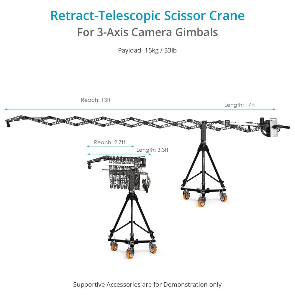 Proaim Powermatic Scissor Pro 17ft Camera Jib Crane w New Remote Controller