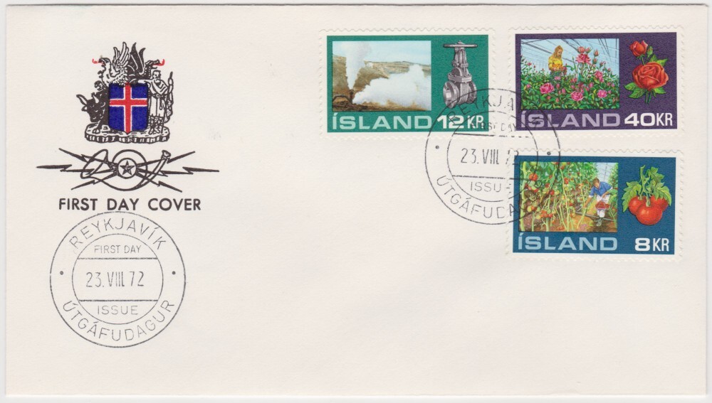 Iceland FDC 1972, Greenhouses