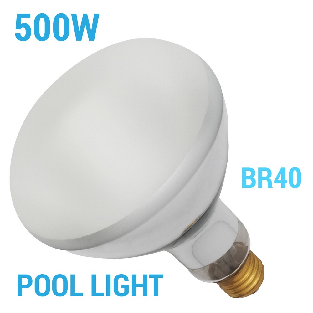 500BR40FL POOL LIGHT 500W BR40 Frost Reflector Bulb Medium E26 Base