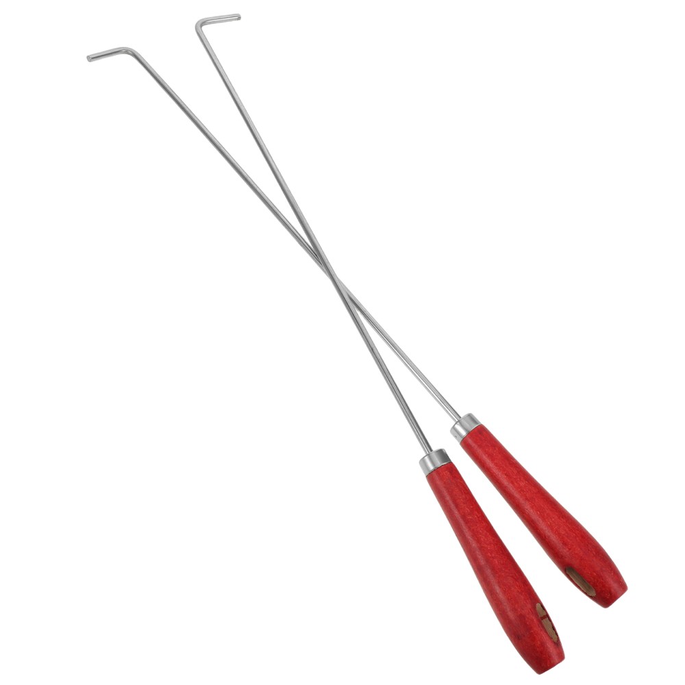 2 Pcs Fire Poker Stick Pit Tools Camping Campfire Accessories Kit