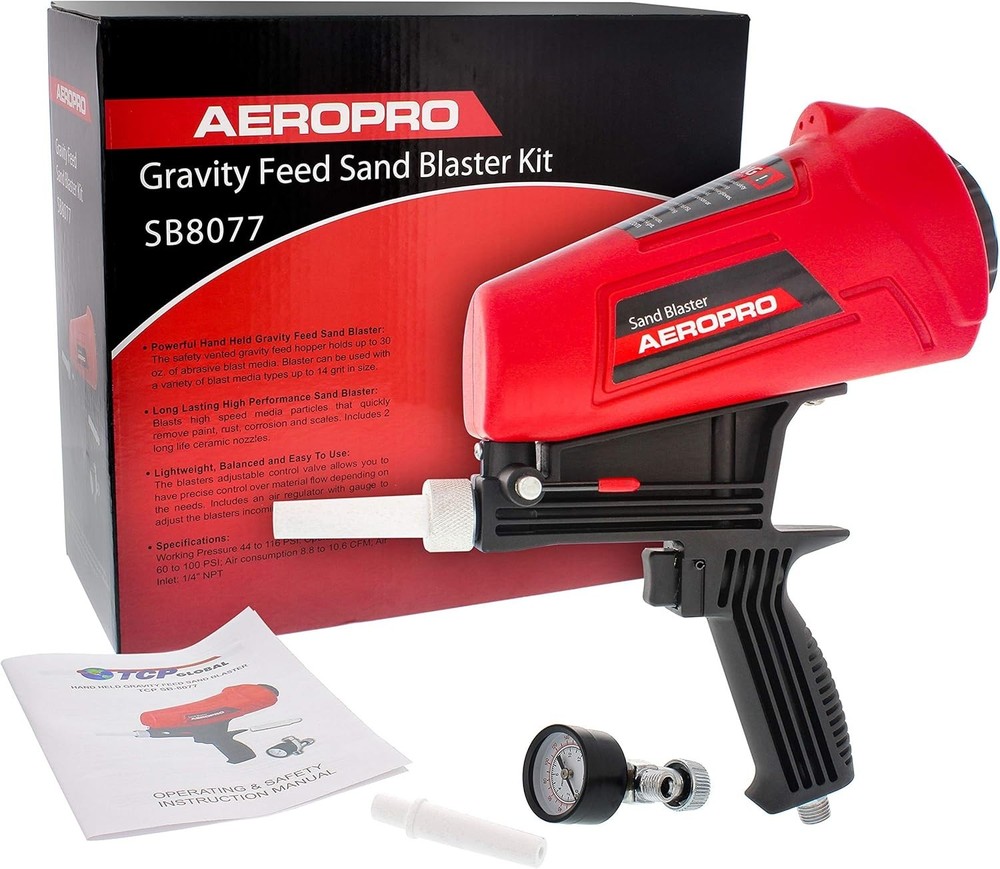 Air Compressor Sandblaster with Ceramic Nozzles