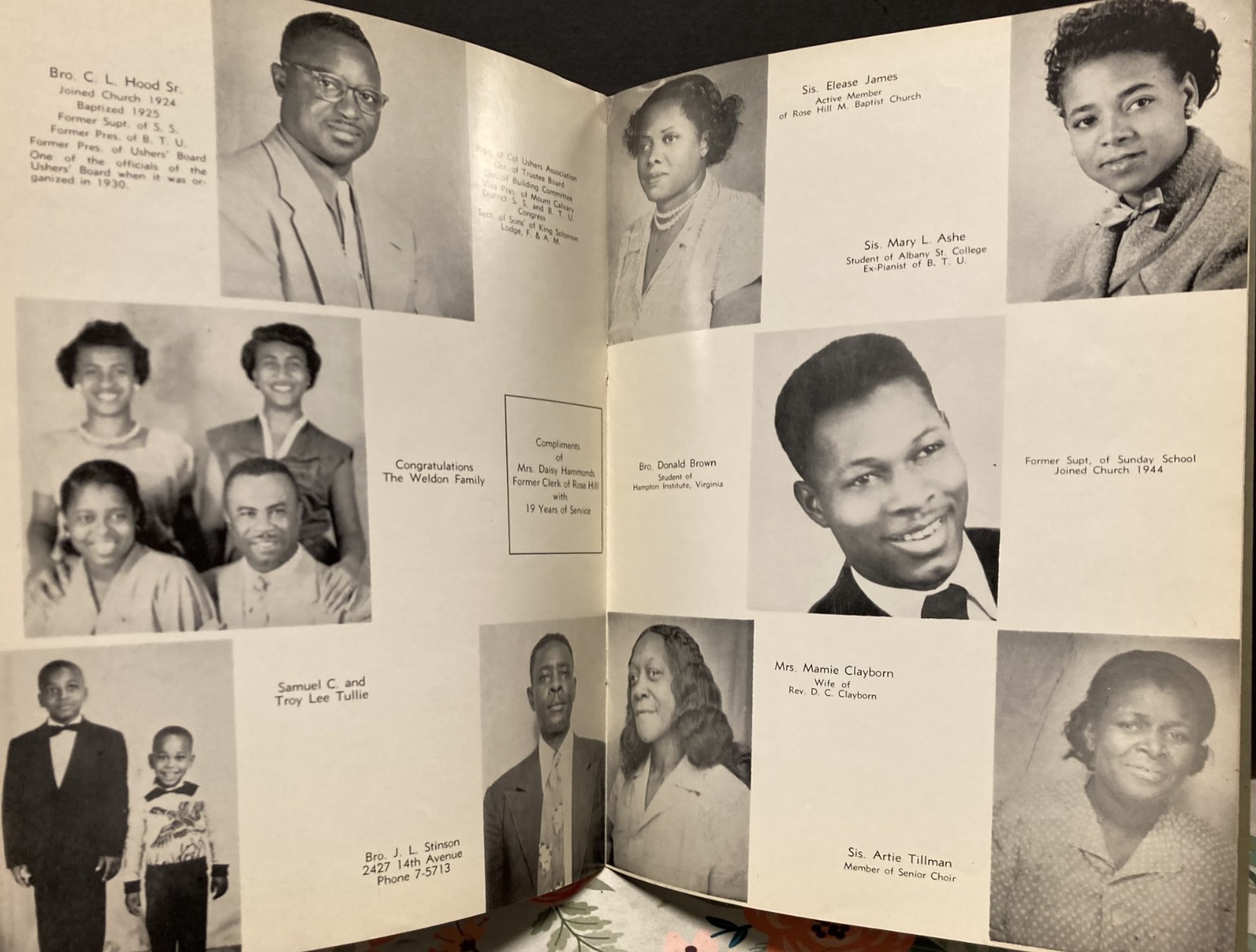 Columbus, Georgia~Vintage Historic African American Baptist Church~1953 Program