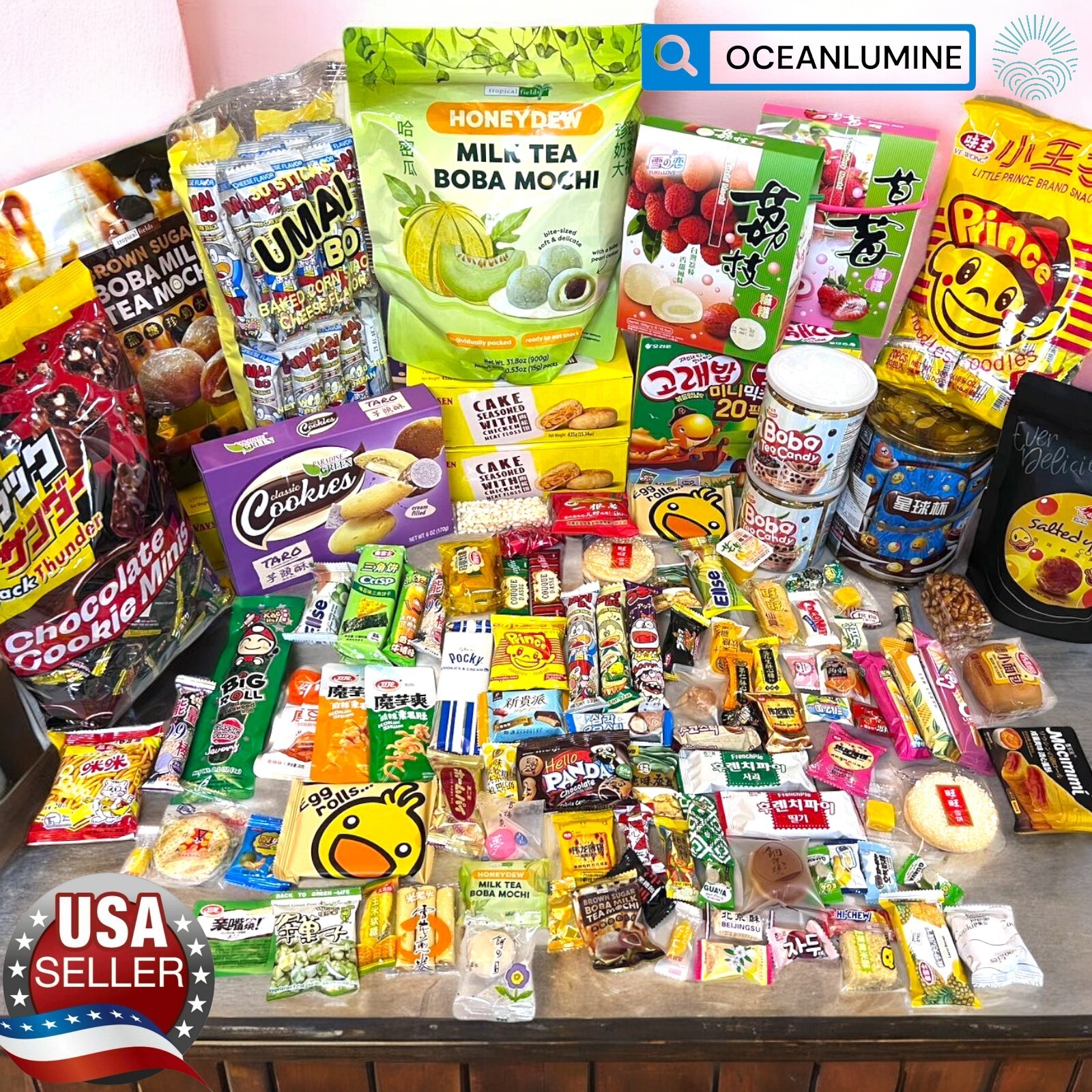 150 Piece Snack Box Asian Japanese Chinese Korean Variety Savory Treats Samples