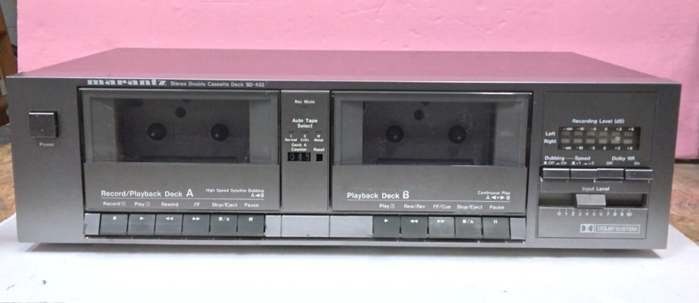 Marantz Stereo Double Cassette Deck SD-432 Both sides Working!!