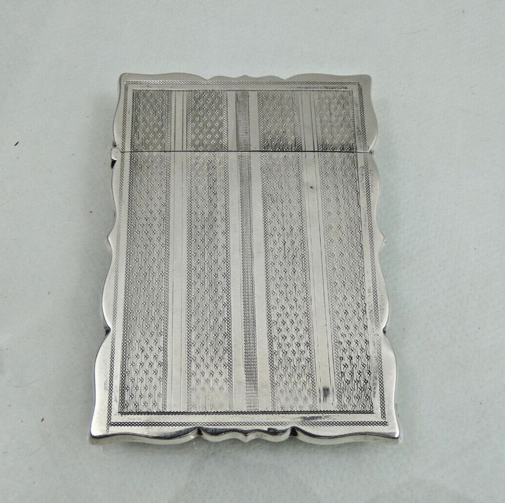 VERY FINE ANTIQUE GORHAM COIN SILVER CARD CASE American 1870's