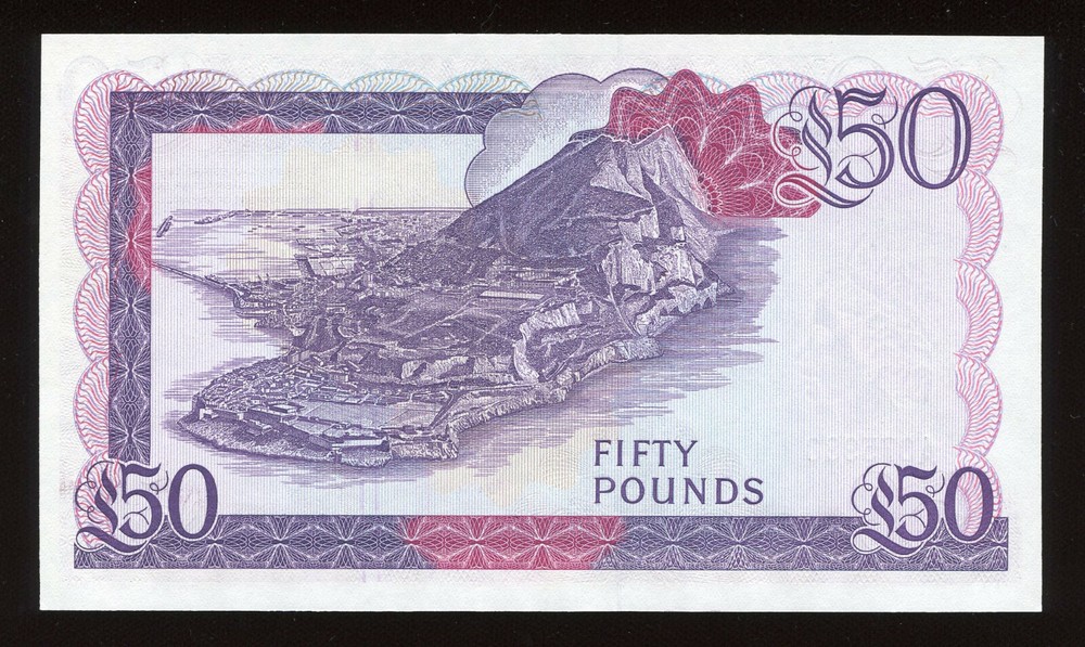 1986 Gibraltar / British Administration 50 Pound Pick#24
