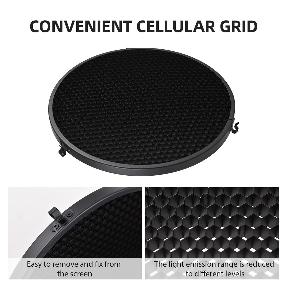 9 Inch Reflector Diffuser Mount Photography Lamp Shape Dish With