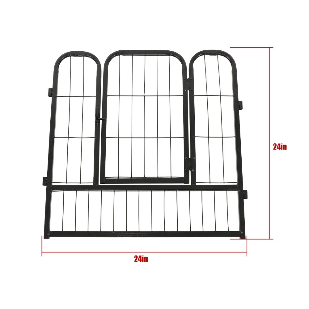 Dog Playpen 24 Inch 16 Panels Heavy Duty Metal Pet Exercise Pen Indoor Outdoor