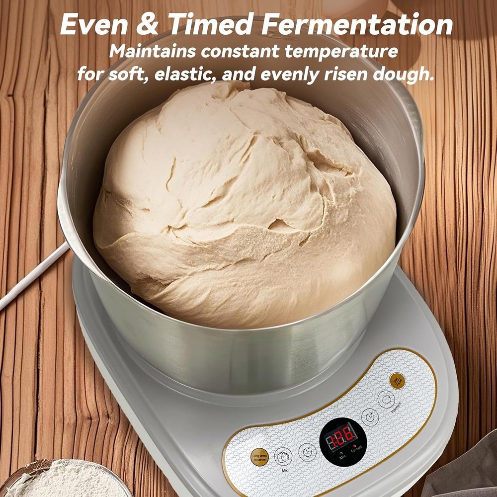 7.4Qt Automatic Dough Maker with Fermentation Function - Perfect for Homemade...