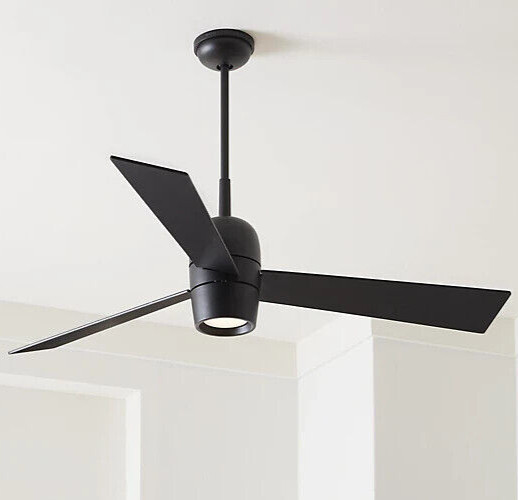 TRENDY LIGHTING "ALBA" 60" 3-BLADE LED CEILING FAN MIDNIGHT BLACK & WALL CONTROL