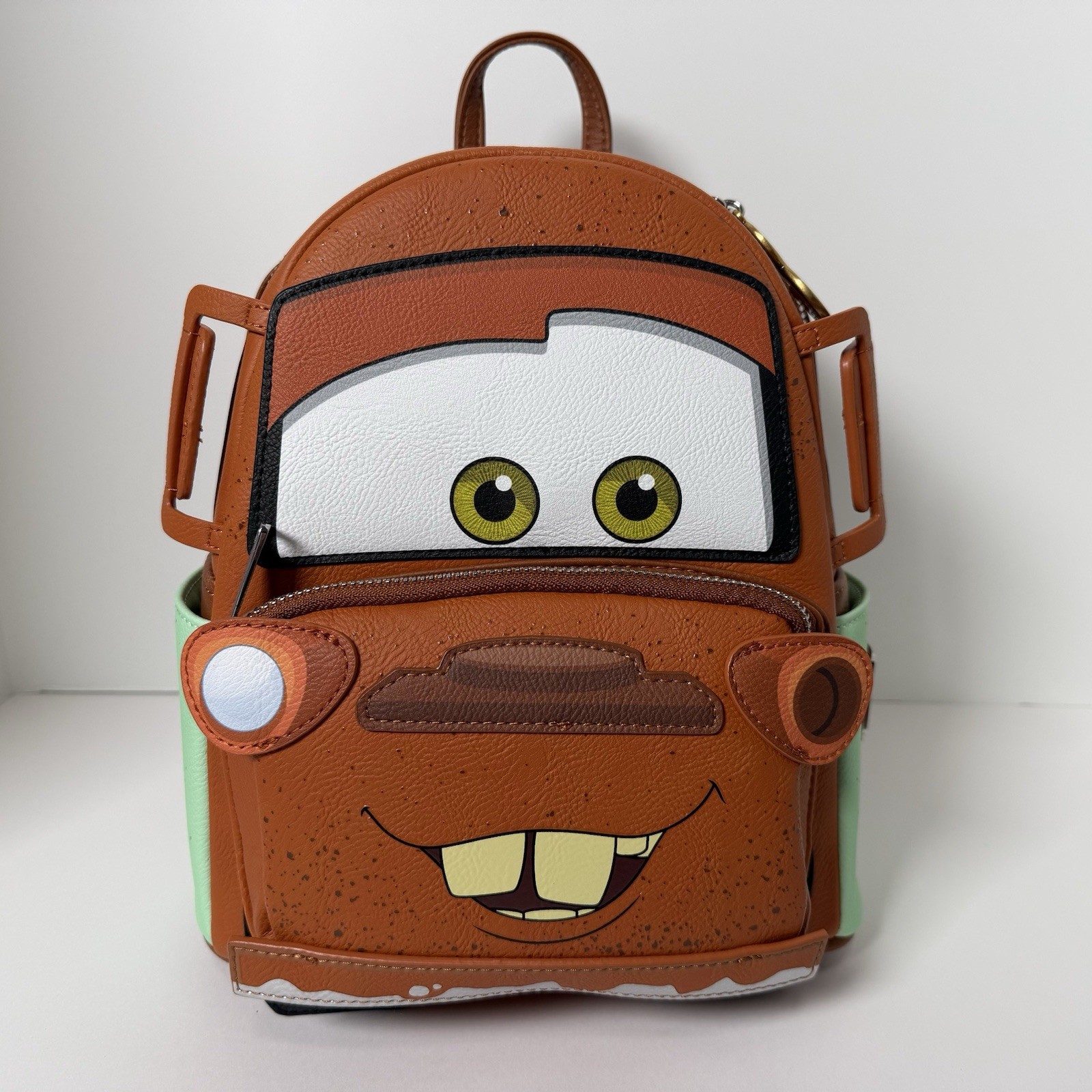 Loungefly Disney Pixar Cars TOW MATER Tow Truck Cosplay Mini Backpack NWT