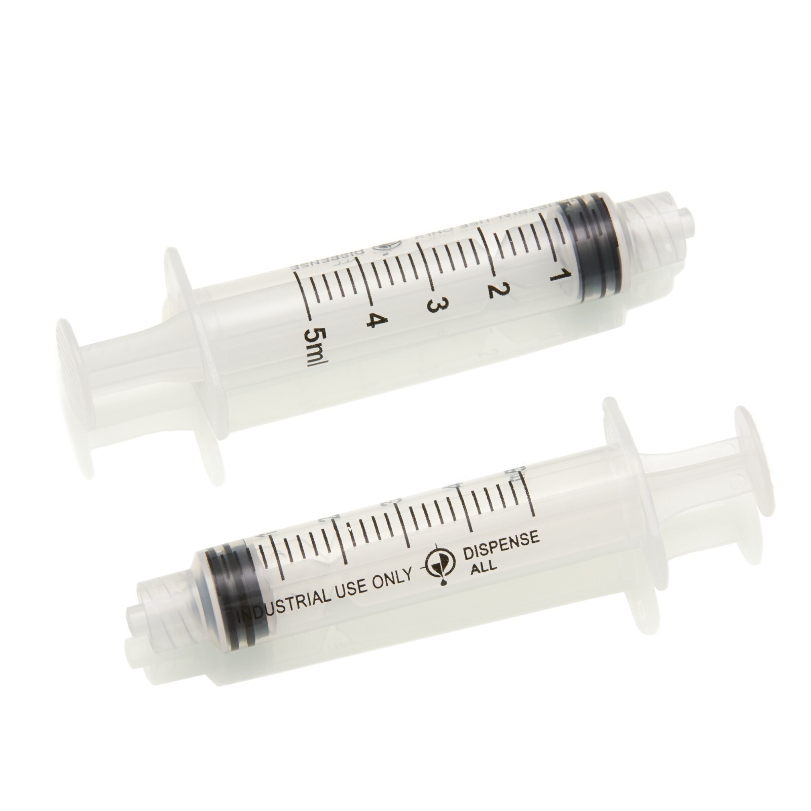 Dispense All 5ml/cc Industrial Syringes, Luer Lock (10/25/50/100/1000/2400 pcs)