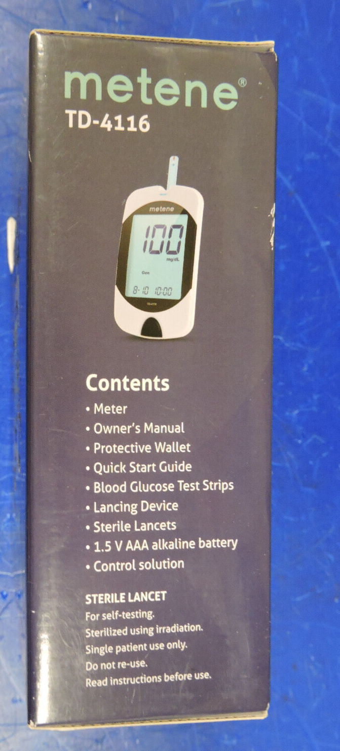 NEW Metene TD-4116 Blood Glucose Monitor/ 100 Strips 100 Lancets / Complete 2026