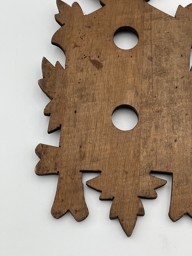 Vintage Cuckoo Clock Front Panel Trim Bird Leaves Small Unique C7