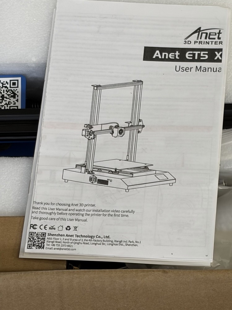 Anet ET5X 3D Printer Plus Extras