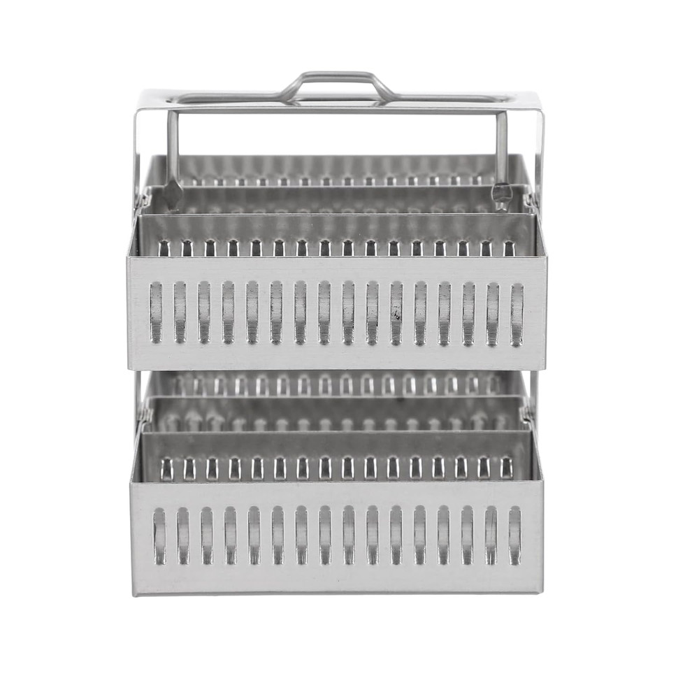 Microscope Slides Rack 30 Positions, Stainless Steel Microscope Slide Holder - R