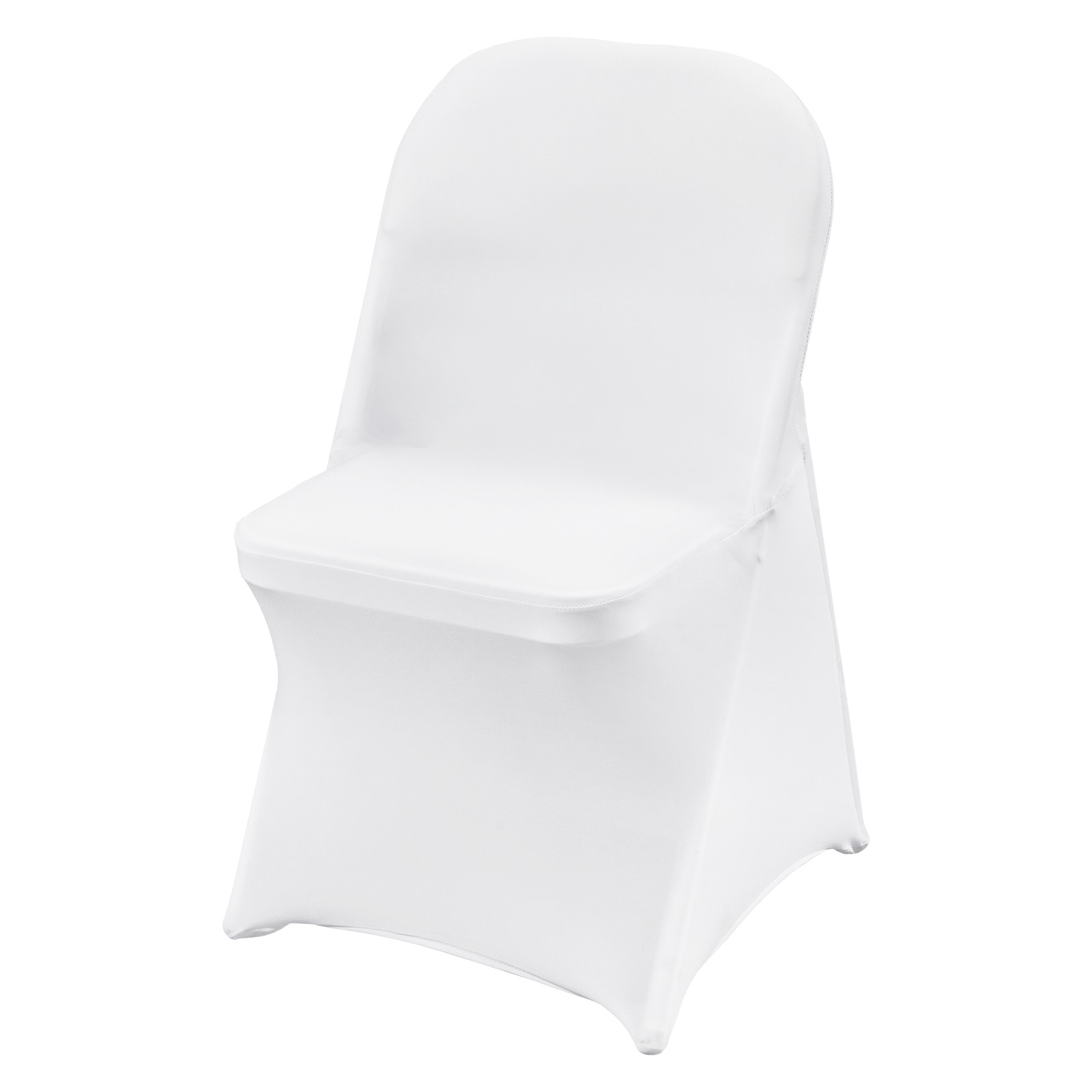 Uimoso 50PCS White Stretch Spandex Folding Chair Covers for Wedding Party Dining