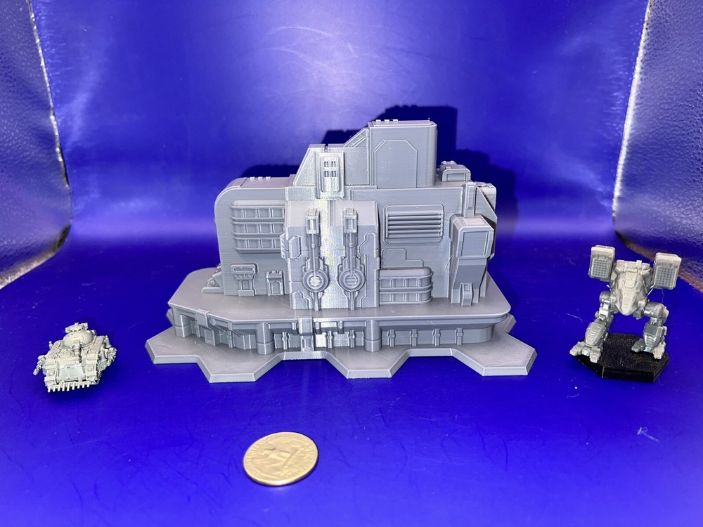 Sci-fi Colonial Loading Dock Pier w/ Hex Base, War Game Terrain (6mm scale)