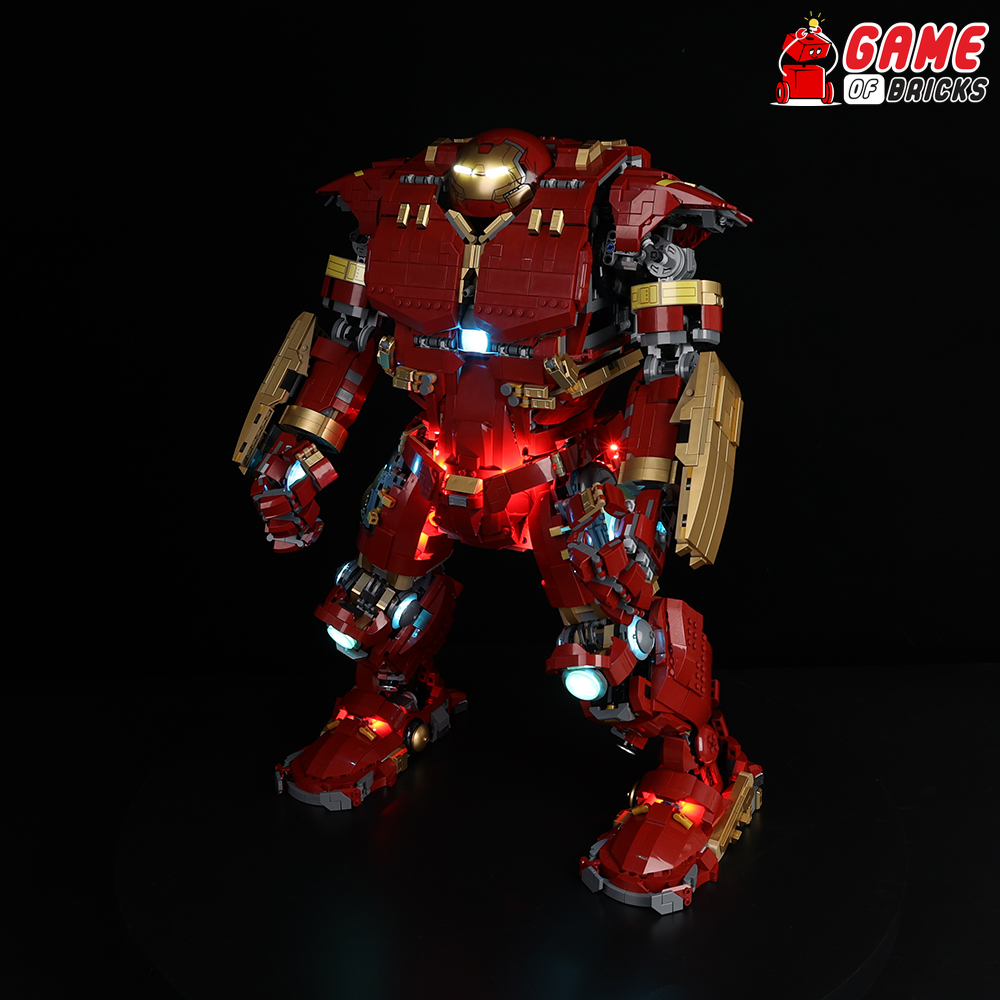 LED Light Kit for Hulkbuster - Compatible with LEGO® 76210 Set (Remote Version)