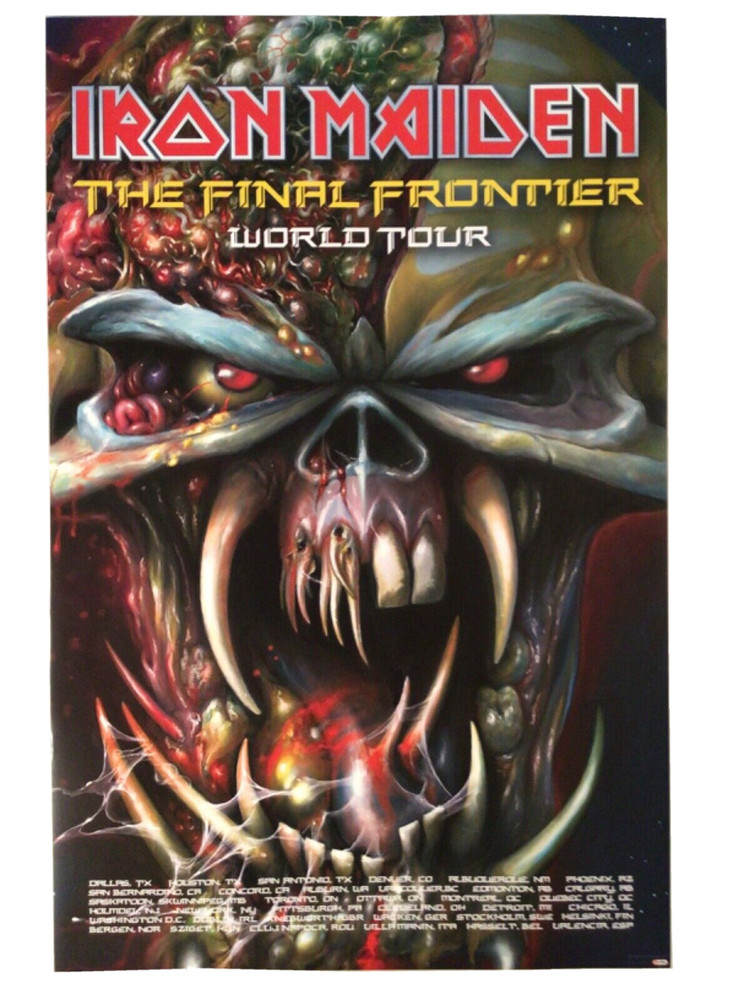Iron Maiden The Final Frontier World Tour 2010 Poster Tour Merch