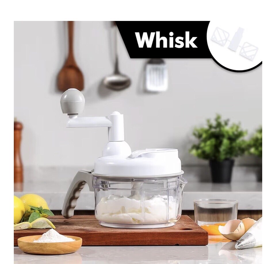 Food Chopper Hand Crank Food Processor Chopper Vegetable Quick Chopper