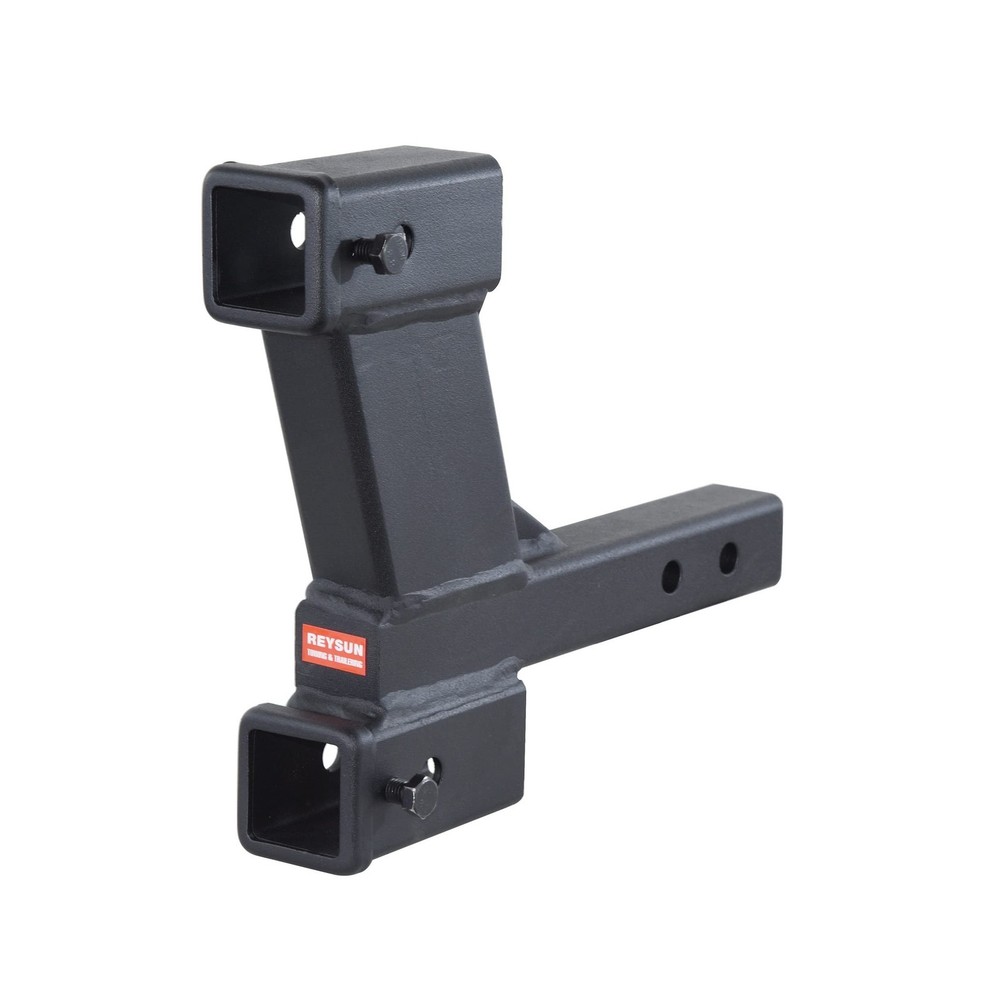 Dual Hitch Extender, 2/8" Riser/Drop - 2" Receiver, 10000lbs w/ Solid Shank