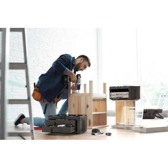 Hart Stack System Two Drawer Unit, Small Tool and Parts Storage, Modular Storage