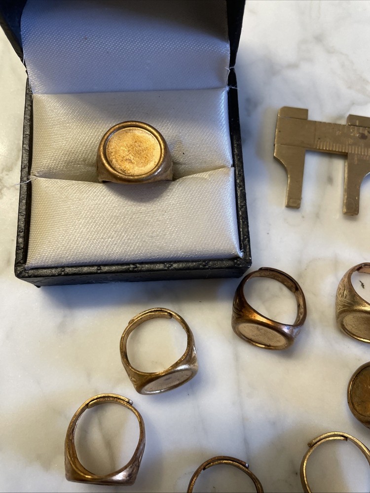 12 VTG Brass Adjustable Ring Settings