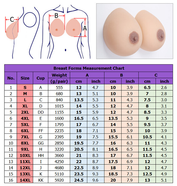 IVITA G Cup Silicone Breast Forms Crossdresser Fake Boobs Enhancers