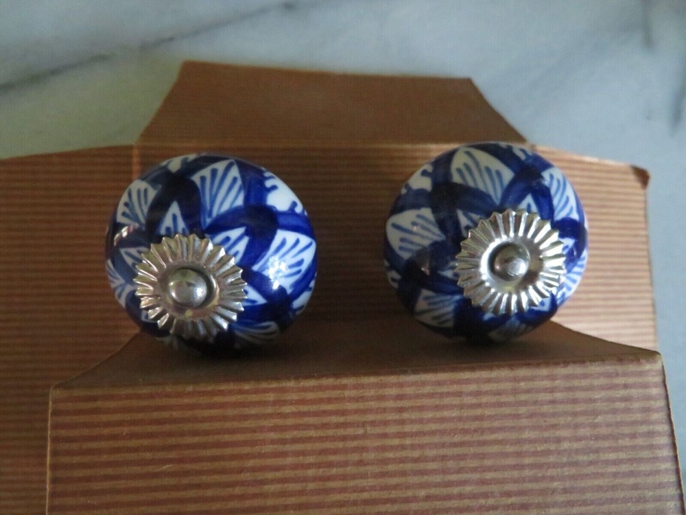 Indian Wholesale handmade Floral Printed Ceramic Knobs Door Handle