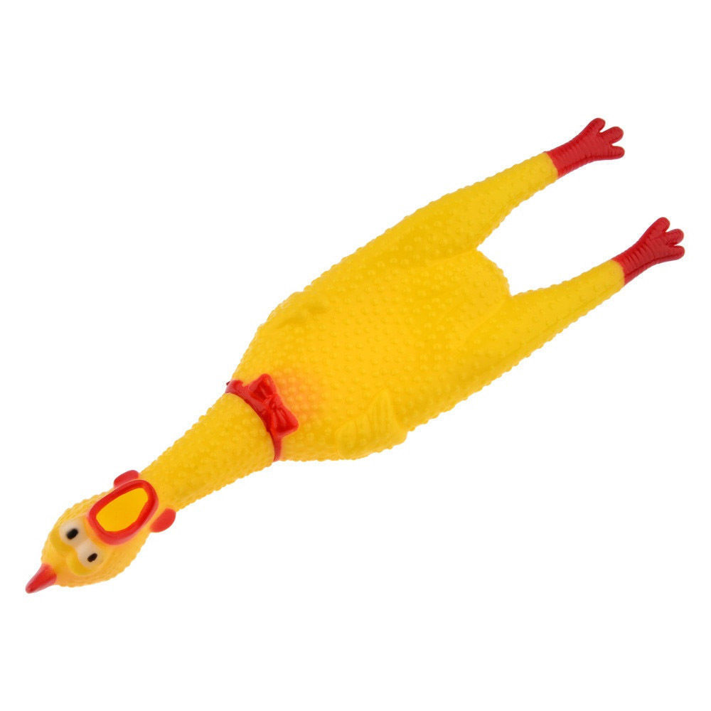 Large Fun Pet Dogs Shrilling Rubber Chicken Chew Sound Squeeze Screaming Toy-USA
