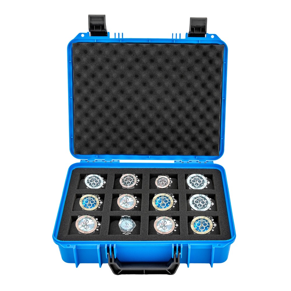 12 Slots Watch Storage Box Suitcase Case Display Storage Case Moisture-Proof