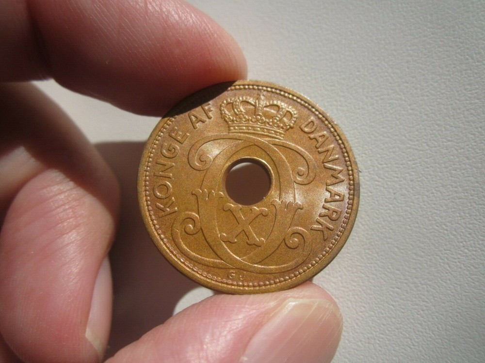 LUSTER UNC 1938 DENMARK 5 ORE