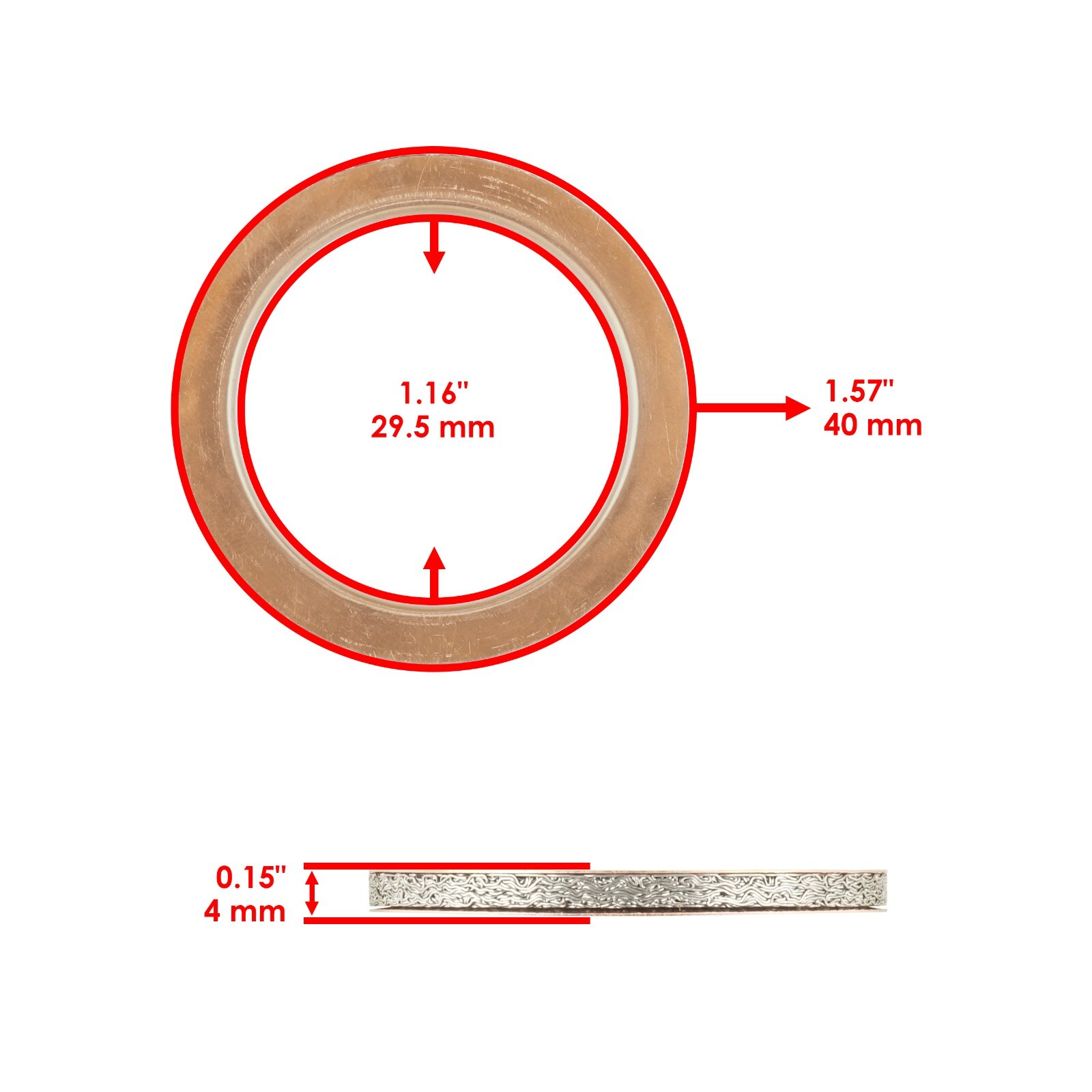 2 Exhaust Muffler joint exhaust Gasket For Yamaha V-Star 650 XVS650 1998 - 2010