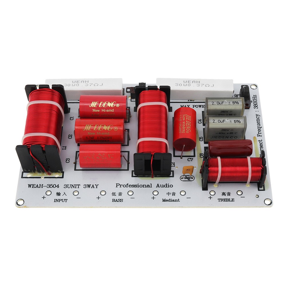 3 Way Audio Speaker Frequency Divider 350W Hi-Fi Crossover Filter Module Board