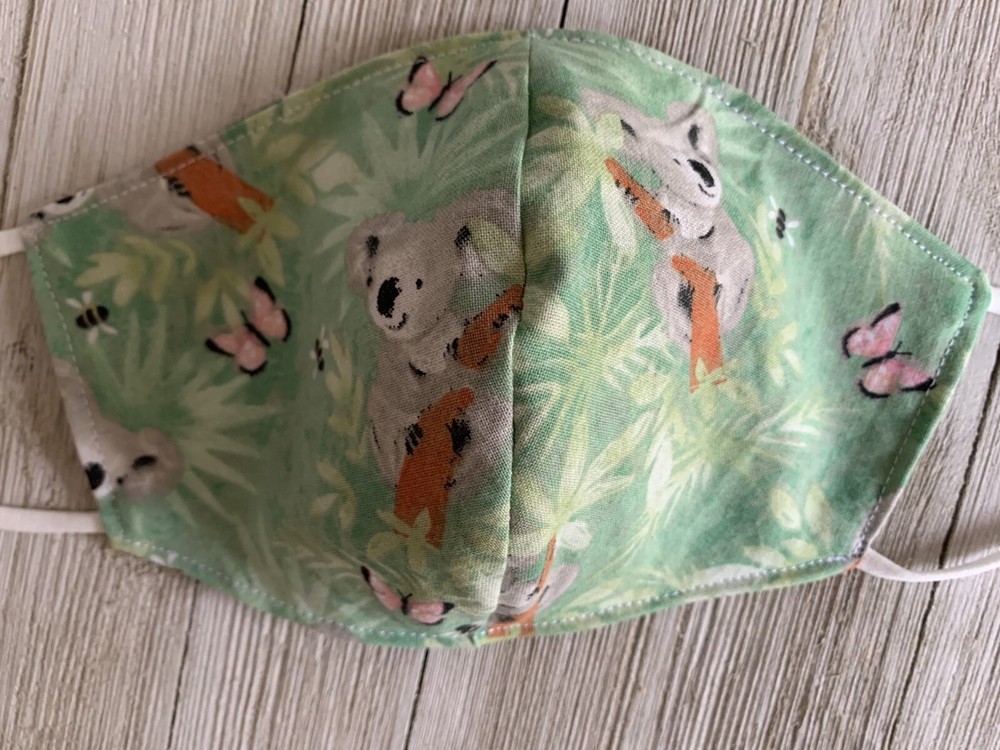 Koala Face Mask - Adjustable, Reversible, Handmade In USA