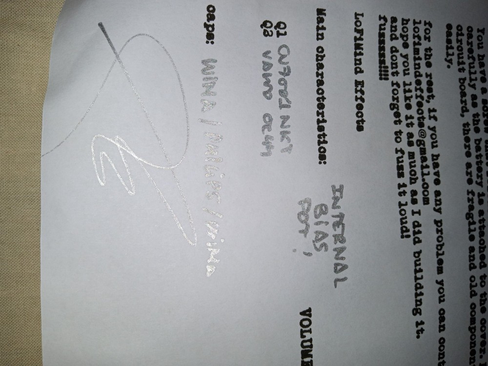 Lofi mind Gypsy face/ Fuzz Face prototype