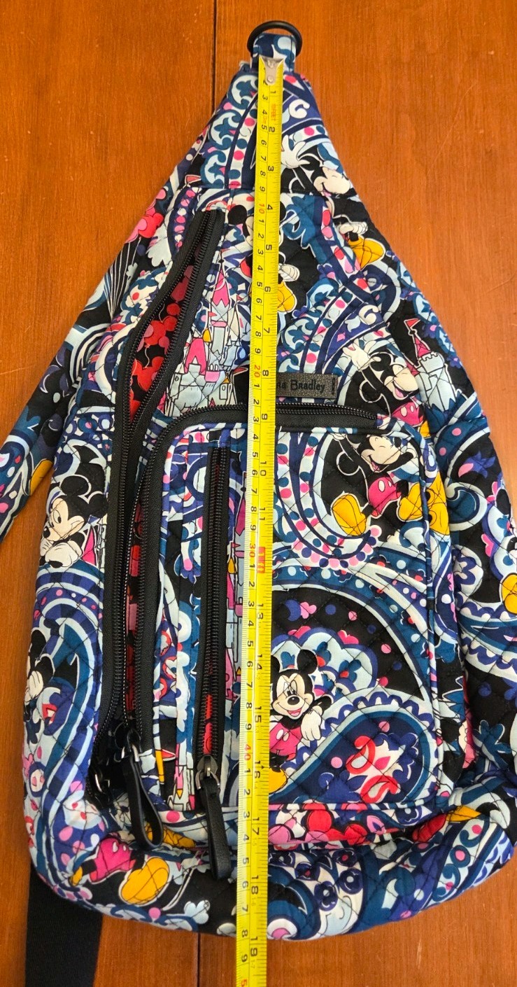 Disney Parks Vera Bradley Sling Backpack, Mickey’s Whimsical Paisley, See Photos