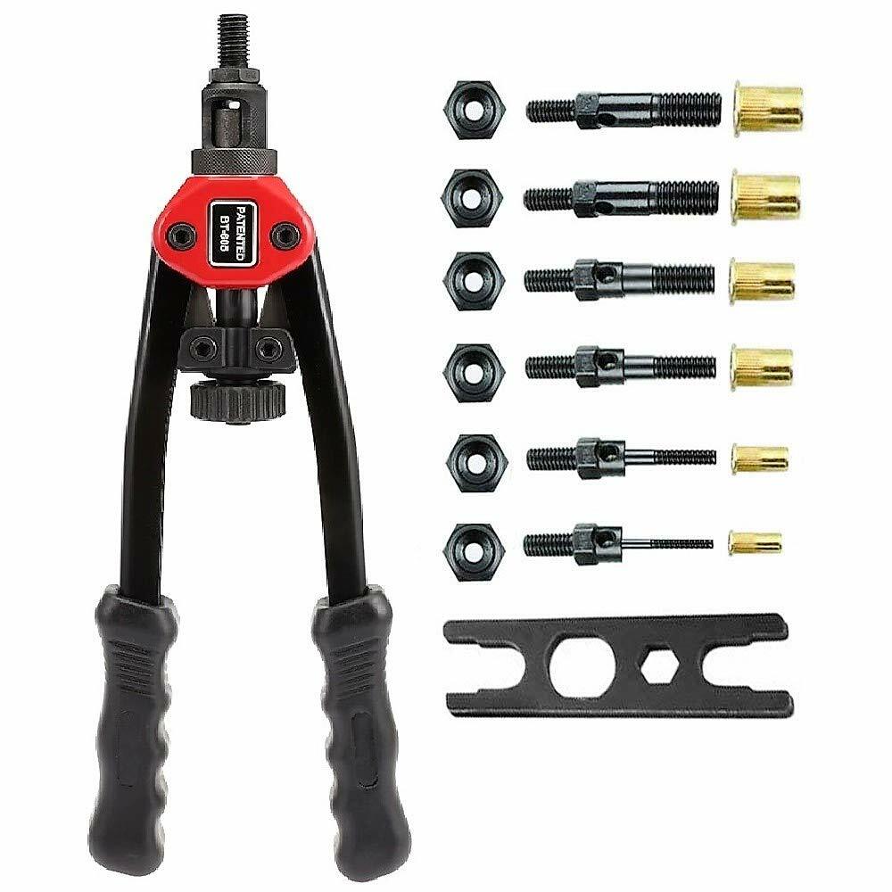 180pcs Easy Automatic Rivet Tool Set Dual-Hand Manual Metric&SAE Rivet Nut Tool