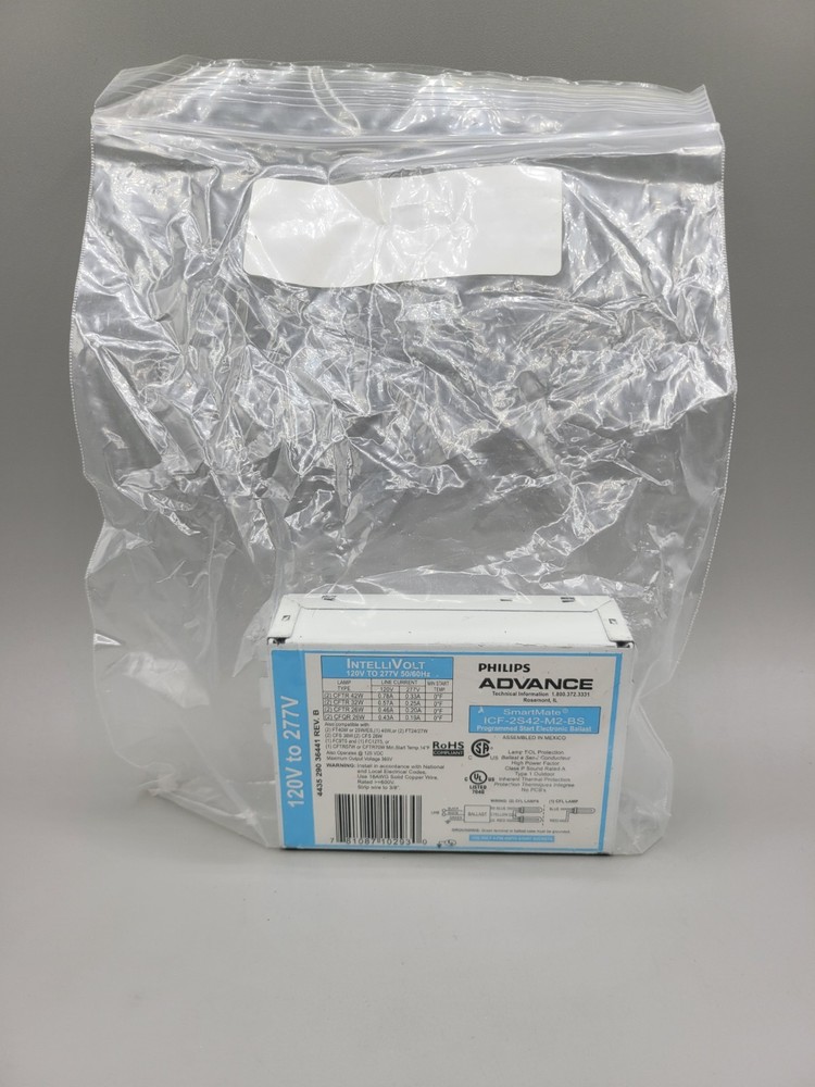 NEW Philips Advance ICF-2S42-M2-BS Programmed Start Electronic Smartmate Ballast
