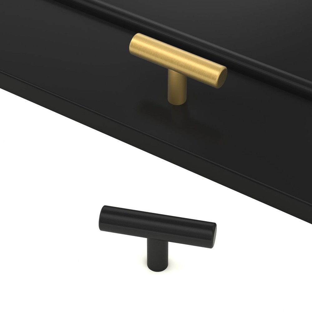 6 Pack Gold Cabinet Knobs and Pulls Brushed Gold Dresser Drawer Knobs Brushed...